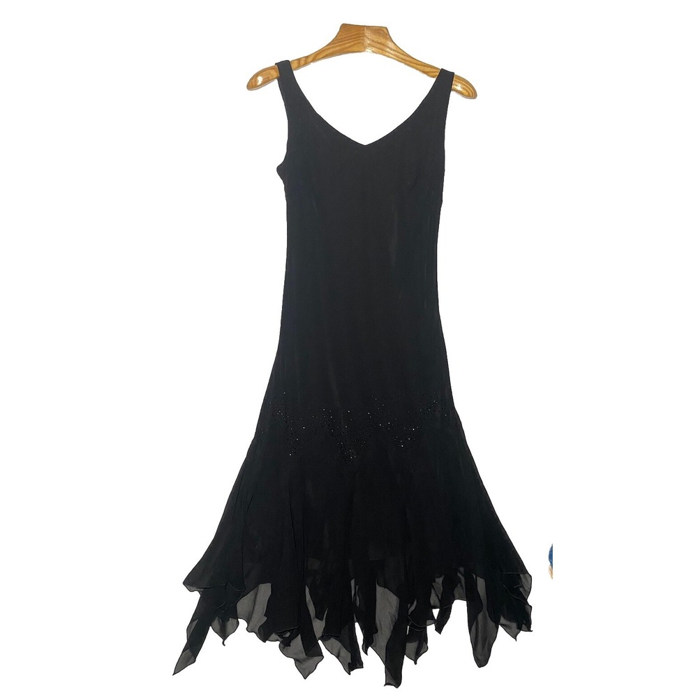 Women's Black Formal Dress Size 5/6 Embellished Classic Mermaid Old Money